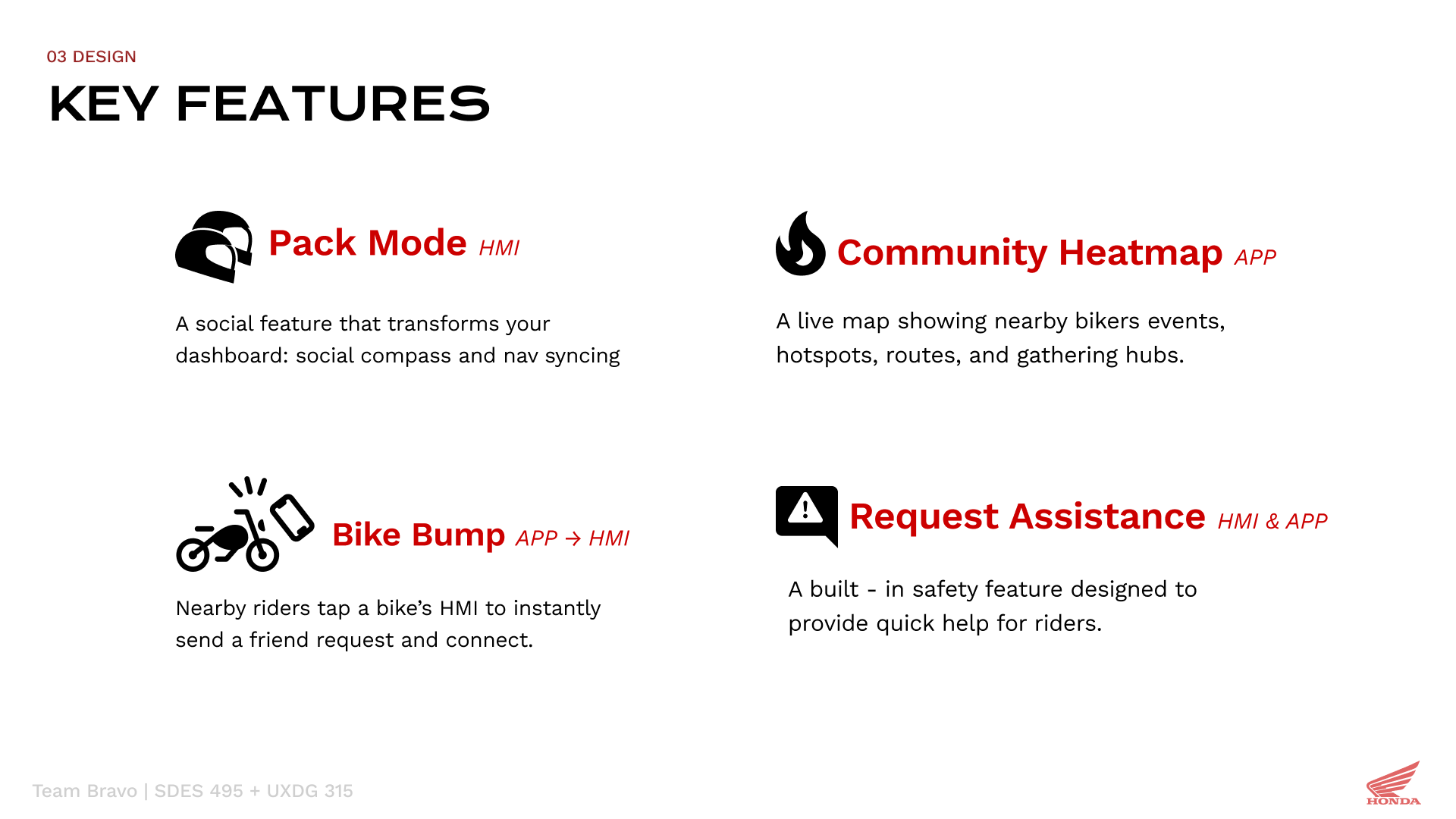 Pack Mode, community heatmap, Bike Bump and request assistance
